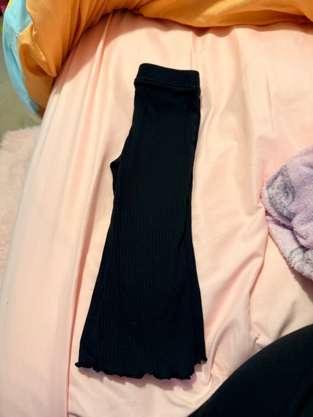 jumping beans Black Ribbed Flare Leggings